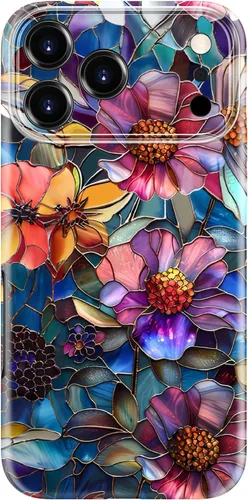Vista 59 de LUMARKE Funda para iPhone 14/iPhone 13, lindo Y2K floral, carga inalámbrica Mosaico Tortuga Shell