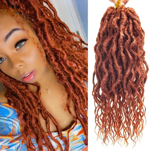 Vista 65 de Rizos de cabello sintético tejido en crochet de 16 pulgadas, 8 paquetes, Rizos de cabello tejido en crochet pre-enlazados con extremos rizados