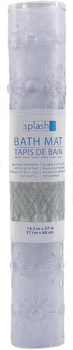 Vista 6 de Splash Home Tapete antideslizante para bañera con ventosas y agujeros de drenaje, tapete de baño para bañera, 27 pulgadas de largo x 14.5 pulgadas