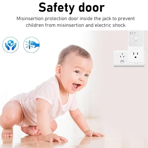 Vista 5 de Protector de voltaje para refrigerador, enchufe de relé, rango de 80 V-150 V, retardo de 5 a 6 minutos, material de PC, enchufe estadounidense