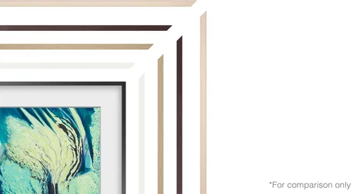 Vista 3 de Samsung The Frame - Bisel personalizable de 43 pulgadas 2021-2025, marco magnético blanco moderno VG-SCFA43WTBZA Kit de molduras para TV QLED Art