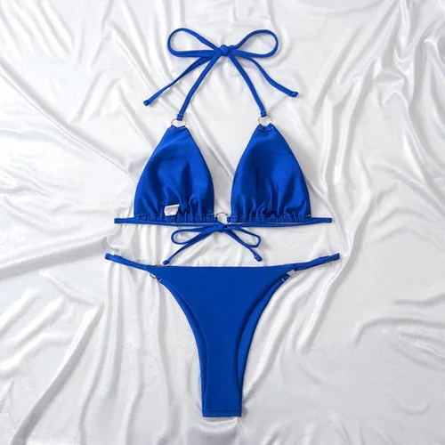 Vista 6 de GIANTHONG Women Swimsuit Bikini Set,Sexy with Chest Pad Bathing Suit Large Size Deep V Neck Vacation Swimsuit s