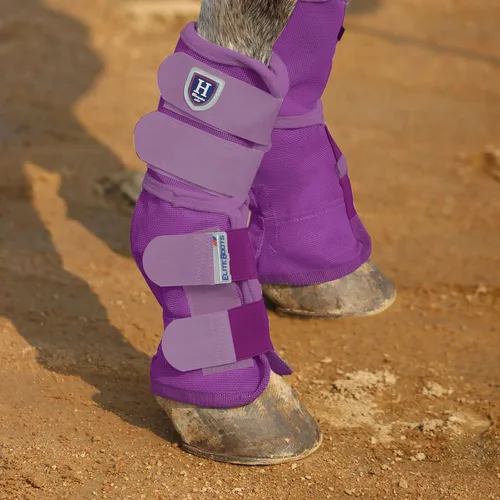 Vista 12 de Harrison Howard Botas para moscas de caballo, ajuste contorneado, protectores de piernas, botas de malla densa con ventilación cómoda y protección