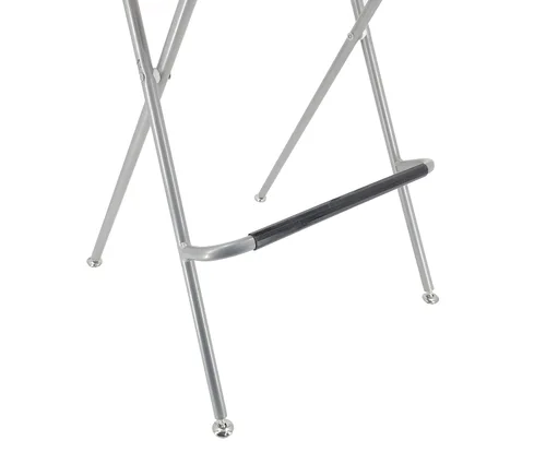 Vista 8 de FixtureDisplays® Silla alta plegable Taburete de bar Silla plegable de metal de madera de dos paquetes 11036