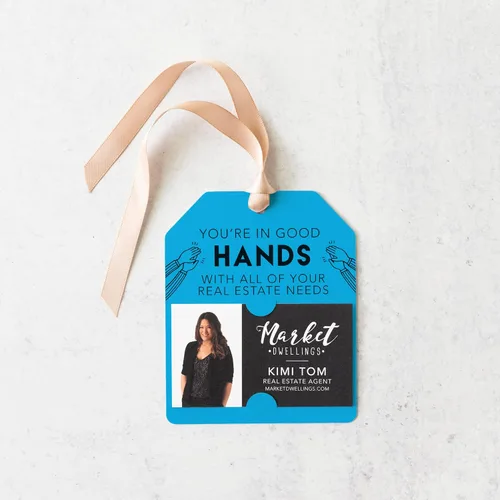 Vista 2 de Real Estate "You're in Good Hands" Pop By Gift Tag 36-GT001