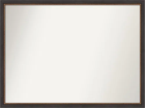 Vista 24 de Amanti Art Espejo de baño negro para sobre el fregadero, 23 x 23 pulgadas, espejo cuadrado negro Ashton, marco de madera tradicional mediano, se