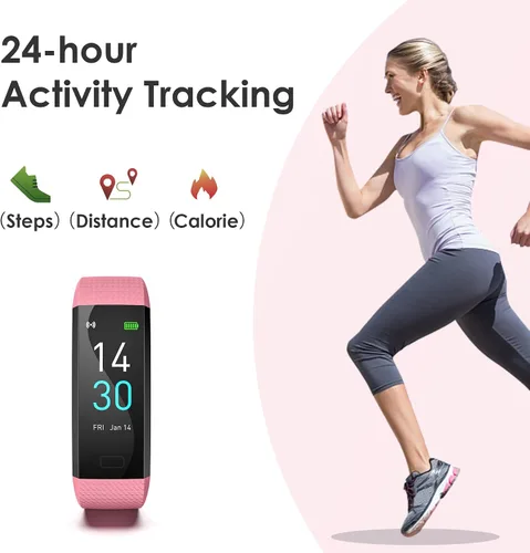 Vista 2 de threesheep Rastreador de actividad física para hombres y mujeres, reloj de fitness impermeable con rastreador de actividad y monitor de sueño, reloj