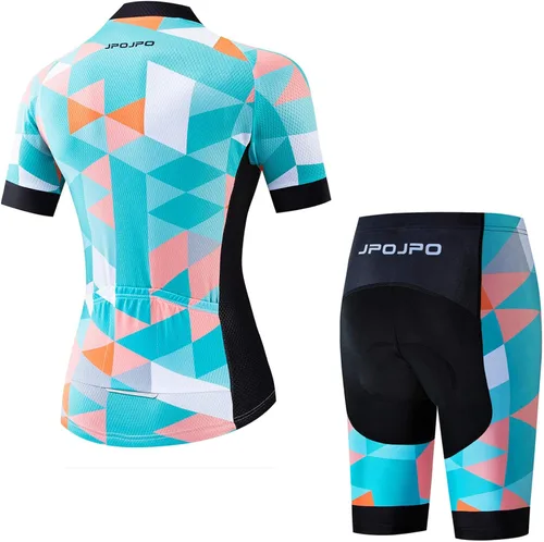 Vista 2 de Maillot de ciclismo para mujer, camiseta de manga corta para bicicleta de montaña