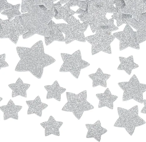 Vista 14 de MECCANIXITY 76 calcomanías de espuma con purpurina, 3 tamaños, autoadhesivas, con forma de estrella, para suministros de manualidades, bricolaje