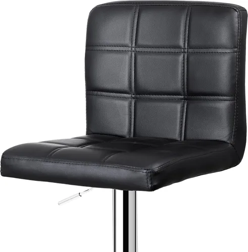 Vista 4 de ZenStyle Taburetes de bar de altura de mostrador, juego de 2 taburetes de bar giratorios ajustables, sillas de cuero PU para taburete de cocina