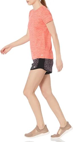 Vista 20 de Amazon Essentials Camiseta de manga corta con cuello redondo para mujer, de secado rápido, para entrenamiento, gimnasio, paquete múltiple