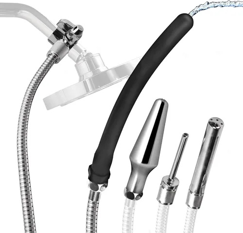 Vista 8 de Sistema todo en uno de 4 boquillas para hacer enemas en la ducha Juego de enema de ducha prémium Cleanstream