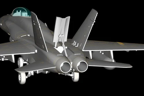 Vista 7 de Hobby Boss HY80268 F/A-18A Hornet Kit de construcción de modelo de avión