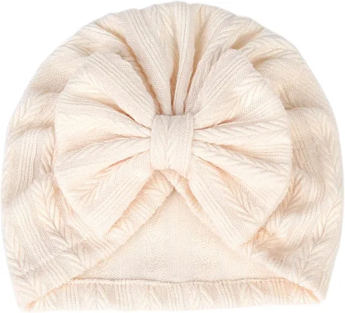 Vista 17 de Gorro de punto para bebé con lazos lindos turbante para envolver el sombrero (MZ6)