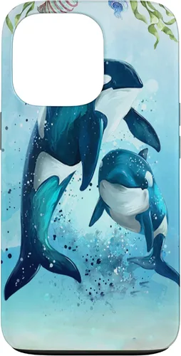 Vista 10 de iPhone 16 Orca Whales Animal Nature Case Men Women Boys Girls Orca Case
