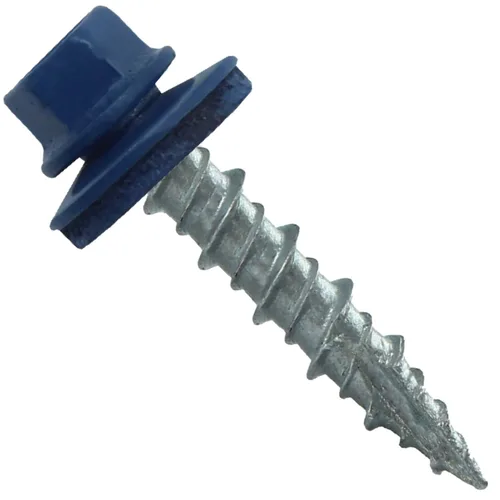 Vista 7 de Tornillos para techos de metal gris ABC 10 x 1 - Cabezal hexagonal - Arandela EPDM - Arandela de arranque automático/roscado - 1 bolsa - 250
