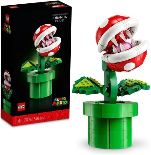 Vista 10 de LEGO Super Mario - Juego de construcción de plantas de piraña para adultos, Mario coleccionable para hombres y mujeres, a partir de 18 años, regalo