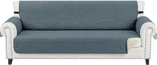 Vista 70 de CUCRAF Funda acolchada antideslizante para sofá, resistente al agua, protector de muebles para sofá de 1 cojín, apto para mascotas, funda de sofá