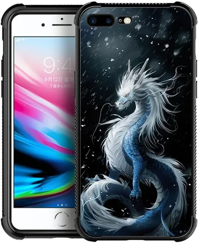 Vista 16 de CARLOCA Funda compatible con iPhone 8 Plus, iPhone 7 Plus para hombres y niños, increíble diseño de patrón de luz espacial nebulosa, a prueba