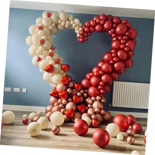 Vista 6 de LABRIMP Kit de soporte para globos, soportes de arco de corazón para decoración de bodas, kit de columna de globos pastel para fiesta