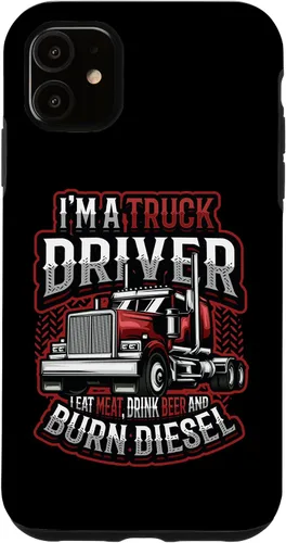Vista 8 de Truck Driver Eat Meat Drink Beer and Burn Diesel Semi Truck Case for iPhone 17