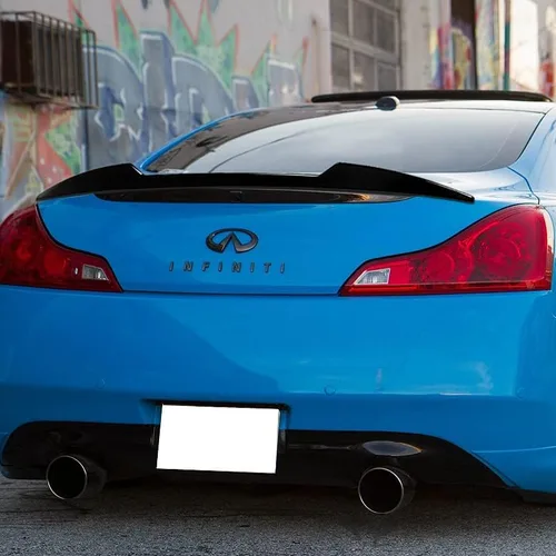 Vista 5 de DriftX Performance, ala de alerón de maletero compatible con Infiniti G37 Coupe W-Power V-Style 2008-2013 (negro perla)