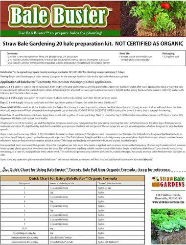 Vista 5 de Kit de preparación de pacas de paja para jardinería Twenty Bale Formulación tradicional NPK refinada 24 libras (no orgánica)