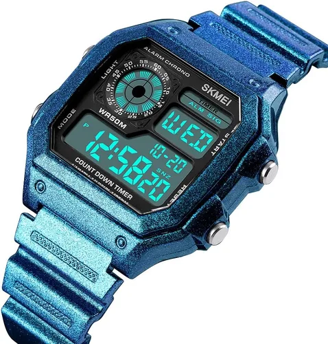 Vista 2 de PASOY Men's Digital Multi-Function Watches Dual Time Alarm Stopwatch Countdown Backlight Waterproof Watch