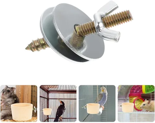 Vista 9 de Ipetboom 10 Uds. Accesorios de tornillo para jaula de pájaros, tuerca de tornillo con juntas, jaula para pájaros, soporte para pájaros, accesorios
