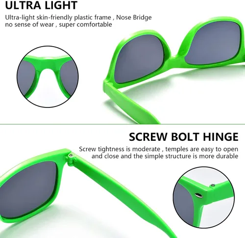 Vista 4 de QYVEWY 20 pares de lentes de sol al por mayor para hombres y mujeres a granel retro de los años 70 y 90 para adultos baratos para suministros