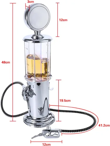 Vista 7 de Dispensador de licor, bomba de gas de metal, boquilla dispensadora de bebidas, cerveza, vino, bebida, decantador de licor para cócteles de vodka