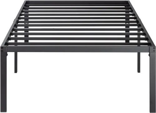 Vista 9 de IMUsee Base de cama de plataforma metálica resistente de 18 pulgadas con amplio almacenamiento, soporte de listones resistentes, base de colchón,