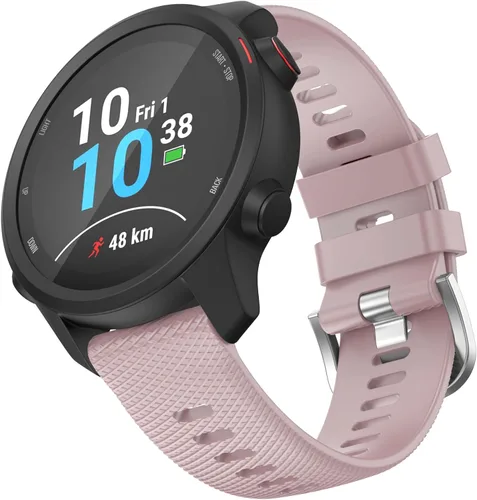 Vista 11 de OVERSTEP Correa de reloj para Garmin Venu 2 Plus/Venu SQ/Forerunner 645/245 Correa de muñeca de liberación rápida para Garmin Vivoactive 3