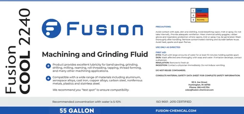 Vista 6 de Fusion Cool 2240 Refrigerante de uso general para operaciones de corte y rectificado en talleres de máquinas Semisintético (tambor de 55 galones)