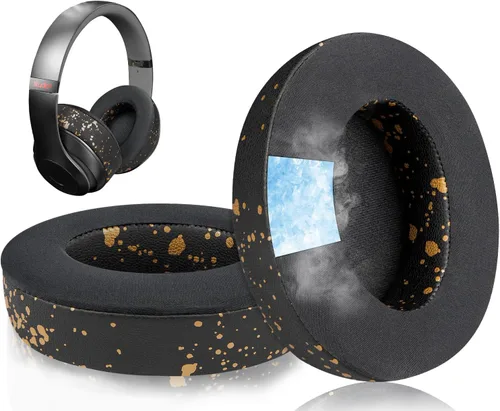 Vista 13 de SoloWIT Almohadillas de gel refrescante de repuesto para auriculares Beats Studio 2 y Studio 3 con cable e inalámbricos, almohadillas con espuma