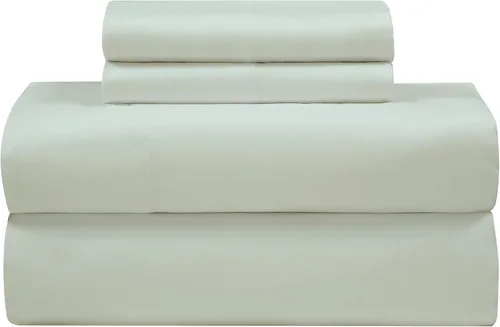 Vista 29 de ROYALE LINENS Juego de sábanas de 300 hilos 100% algodón peinado de fibras largas, 4 piezas, 1 sábana bajera, 1 encimera y 2 fundas de almohada