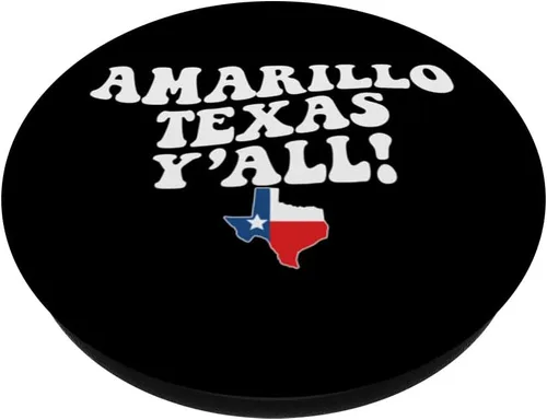 Vista 2 de Amarillo Texas Y'all TX Southern Accent Vacation PopSockets Adhesive PopGrip