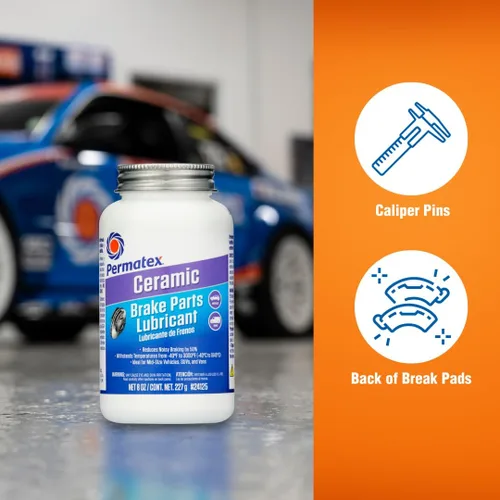 Vista 7 de Permatex 24125 Lubricante de cerámica para piezas de freno extremo, 8 onzas, paquete de 1 Lubricante de piezas de freno extremo de cerámica