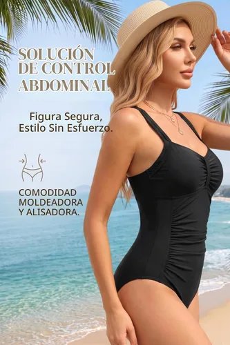 Vista 5 de Tempt Me Trajes de baño de una pieza con control de abdomen Negro