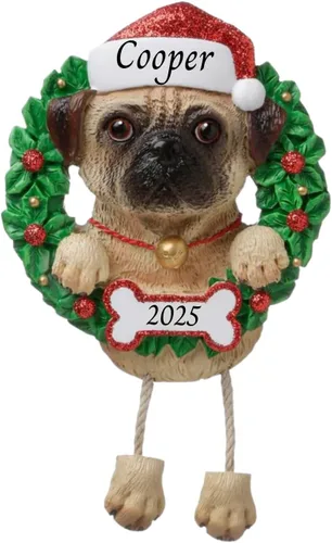 Vista 28 de Adornos personalizados para árbol de Navidad 2024 para mascotas – Razas de perros Beagle – Adorno personalizado de Feliz Navidad – Recuerdo