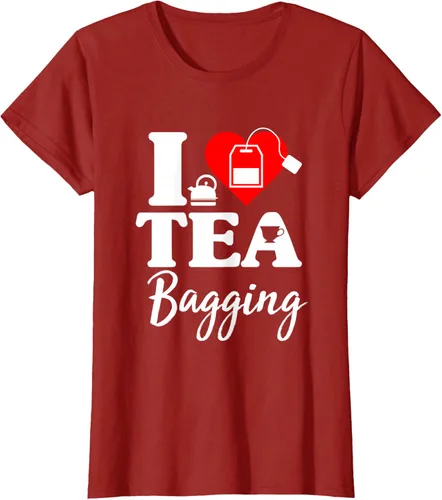 Vista 25 de Camiseta con texto en inglés "I Love Tea Bagging", divertida camiseta para bebedores de té, Negro
