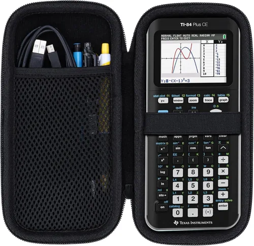 Vista 10 de Lebakort Funda rígida compatible con Texas Instruments TI-84 Plus CE/TI-84 Plus/TI-84 Evo/TI-Nspire CX II CAS/TI-Nspire CX II/TI-83 Estuche Iris