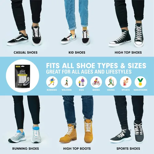 Vista 3 de Xpand Sistema de cordones sin ataduras con cordones elásticos, talla única para todos los zapatos de adultos y niños