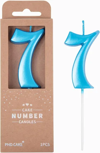 Vista 32 de PHD CAKE Velas de cumpleaños número 0 azul elegante de 2.76 pulgadas, velas de número azul, velas de número para pastel, celebración de fiesta