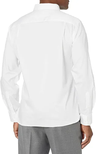 Vista 2 de Van Heusen Camisa de ajuste clásico con botones para hombre, diseño de escudo antimanchas que nunca se mete