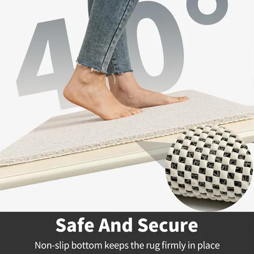 Vista 4 de Shower Mat Bathtub Mat Non-Slip - 20x32in/1.6x2.6ft, Soft Comfort Bath Mat with Drainage Holes, PVC Loofah Massage Bathmat for Shower, Tub