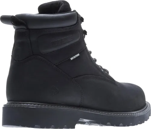 Vista 7 de Wolverine Floorhand Botas de trabajo impermeables con punta de acero de 6 pulgadas Negro