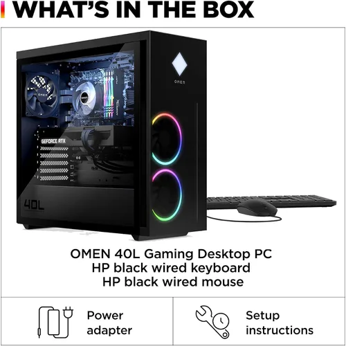 Vista 9 de HP OMEN 40L Gaming Tower, i7-14700F, GTX 1660 Super, 16GB DDR5, 1TB SSD