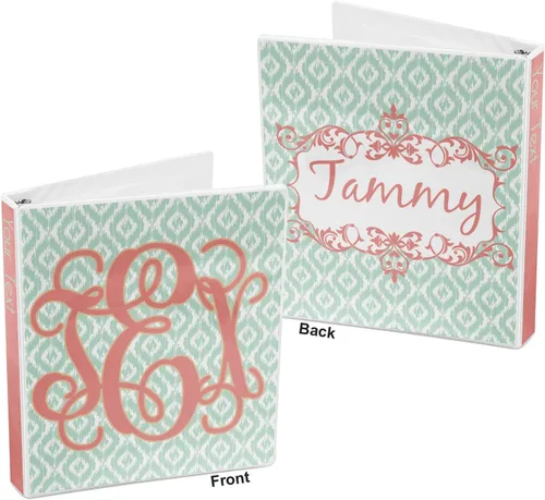 Vista 5 de Carpeta personalizada de 3 anillas con monograma - 1 pulgada