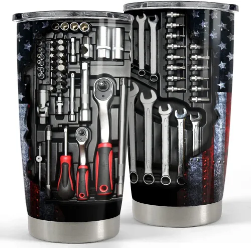 Vista 24 de SANDJEST Vaso de béisbol de 20 onzas con aislamiento de acero inoxidable, taza de viaje, vaso de béisbol para mujeres, hombres, mamá, regalos